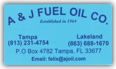A and J Oil Business Card